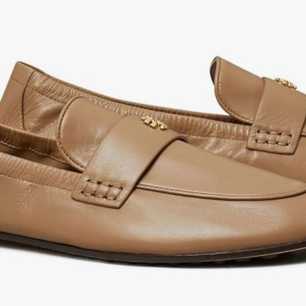 Brand New Tory Burch sz 8.5 ballet loafer flat color bourbon200 145899